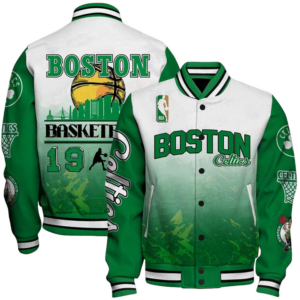 NBA Boston Celtics - National Basketball Association Aop Varsity Jacket, Baseball Jacket - livanniestore Store