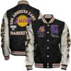 Los Angeles Lakers NBA Team Logo Sport Pattern Style Varsity Jacket, Baseball Jacket - livanniestore Store