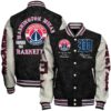 Washington Wizards NBA Team Logo Sport Pattern Style Varsity Jacket, Baseball Jacket - livanniestore Store