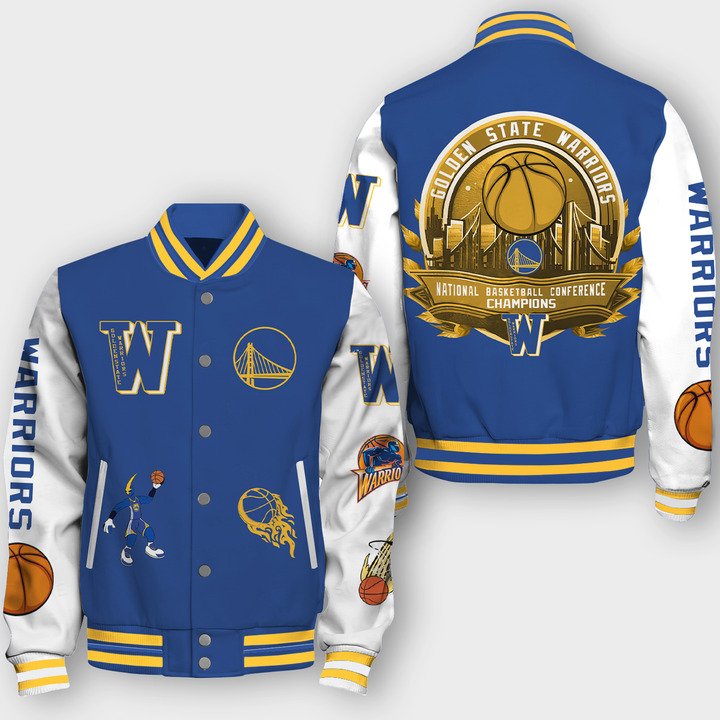 NBA Golden State Warriors Champions Premium Varsity Jacket, Baseball Jacket 0301 - livanniestore Store