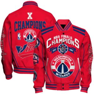 Washington Wizards - X Champions Basketball Team Print Varsity Jacket, Baseball Jacket - livanniestore Store