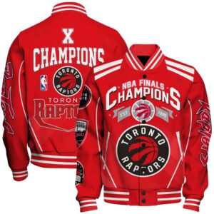 Toronto Raptors - X Champions Basketball Team Print Varsity Jacket, Baseball Jacket - livanniestore Store