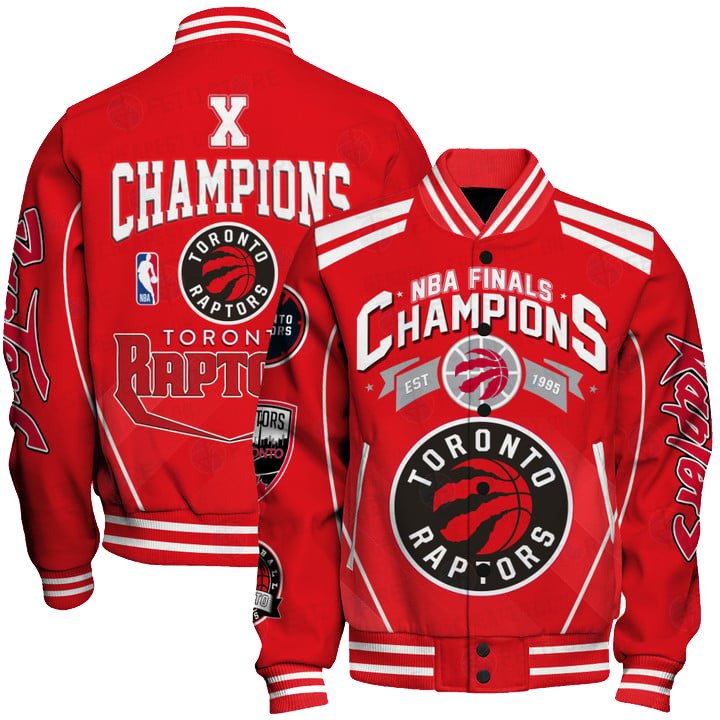 Toronto Raptors - X Champions Basketball Team Print Varsity Jacket, Baseball Jacket - livanniestore Store