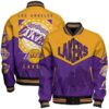NBA Los Angeles Lakers Team Logo Sport Pattern Varsity Jacket, Baseball Jacket - livanniestore Store