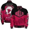 NBA Chicago Bulls Team Logo Sport Pattern Varsity Jacket, Baseball Jacket - livanniestore Store