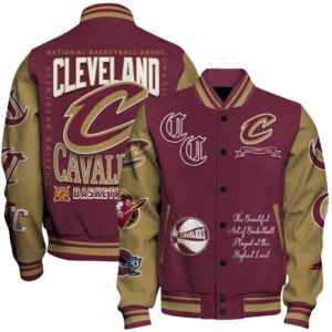 Cleveland Cavaliers - National Basketball Association Print Varsity Jacket, Baseball Jacket - livanniestore Store