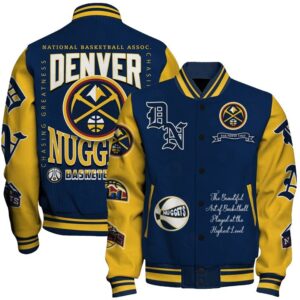 Denver Nuggets - National Basketball Association Print Varsity Jacket, Baseball Jacket - livanniestore Store