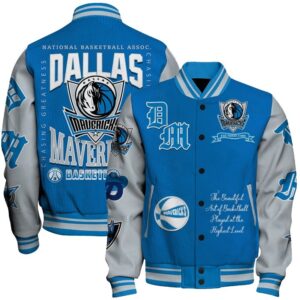 Dallas Mavericks - National Basketball Association Print Varsity Jacket, Baseball Jacket - livanniestore Store
