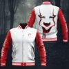 Personalized Pennywise It Horror Scary Movie Halloween Baseball Jacket - livanniestore Store