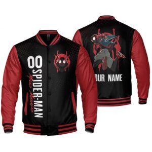 Personalized Spiderman Miles Morales Lovers Christmas Baseball Jacket - livanniestore Store
