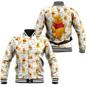 Winnie The Pooh Cartoon Movie Pooh Bear Lovers Gift For Fans Baseball Jacket - livanniestore Store