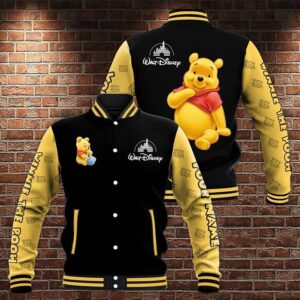 Love Pooh Bear Father'S Day Mother'S Day Cartoon Movie Baseball Jacket - livanniestore Store