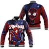 Spider Man Cute Chibi Superheroes Movie Fans Halloween Xmas Baseball Jacket - livanniestore Store