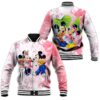 Mickey & Minnie Mouse Lovely Couple For Mouse Ears Fans Gift Baseball Jacket - livanniestore Store