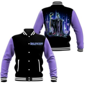 Love Maleficent Cartoon Movie Fans Father'S Day Mother'S Day Baseball Jacket - livanniestore Store