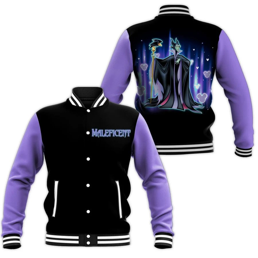 Love Maleficent Cartoon Movie Fans Father'S Day Mother'S Day Baseball Jacket - livanniestore Store