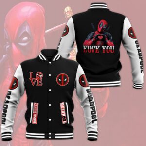 Deadpool Love You Fvck You Gift For Deadpool Lovers Baseball Jacket - livanniestore Store
