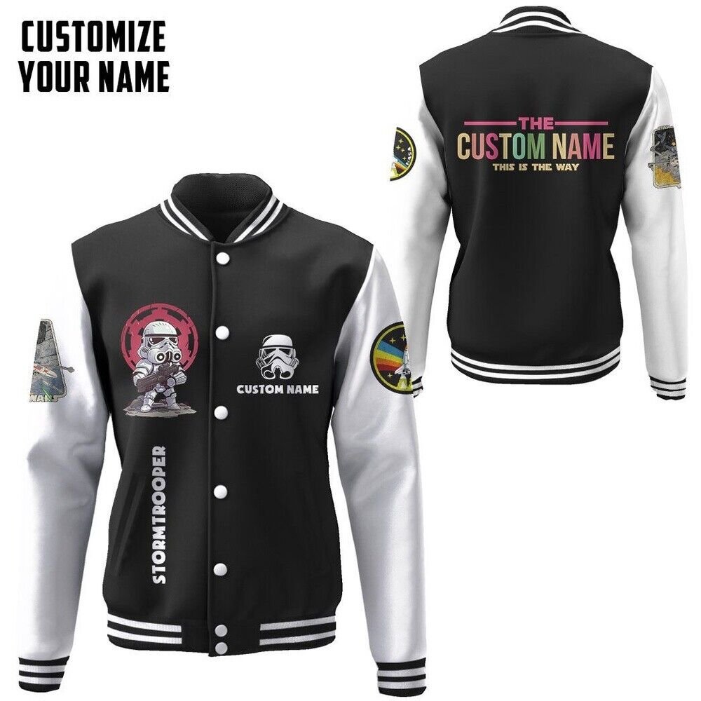 Personalized Star Wars Stormtrooper This Is The Way Father'S Day Baseball Jacket - livanniestore Store