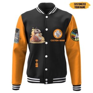Personalized Star Wars Bb 8 This Is The Way Fathers Day Birthday Baseball Jacket - livanniestore Store