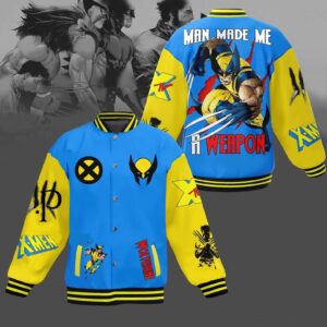 Wolverine Man Made Me A Weapon Wolverine Superhero Baseball Jacket - livanniestore Store