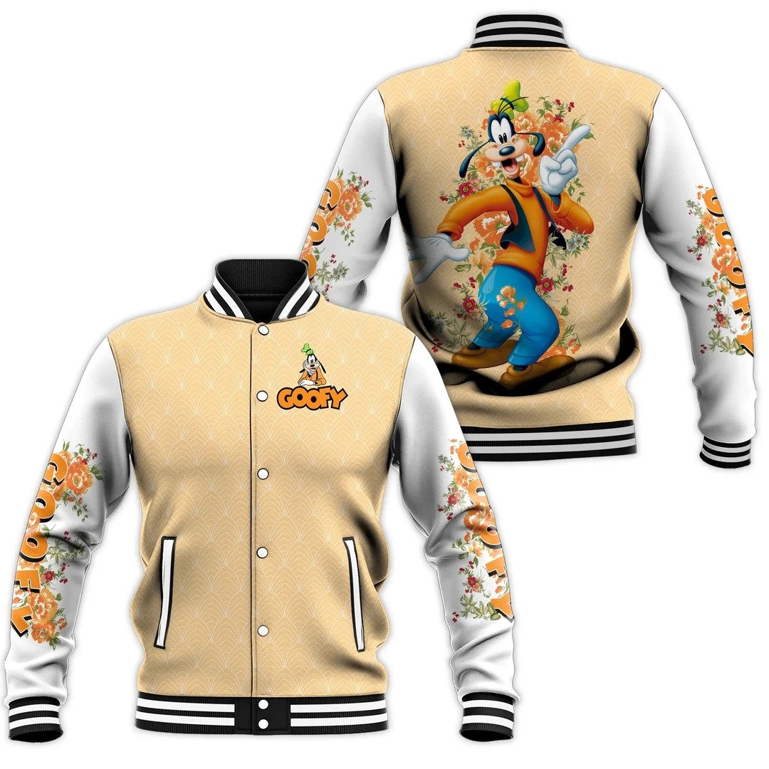 Never Too Old For Goofy Flowers Best Christmas Gift Baseball Jacket - livanniestore Store