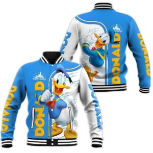 Love Donald Duck Cartoon Movie Fans Baseball Jacket - livanniestore Store
