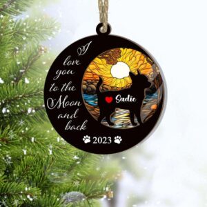 Custom Chihuahua (Short Hair) Christmas Suncatcher Ornament - Christmas Ornaments Personalized Gift For Dog Lover - Excoolent