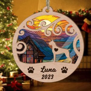 Custom Christmas Suncatcher Ornament Boxer - Christmas Ornaments Personalized Gift For Dog Lover - livanniespoon