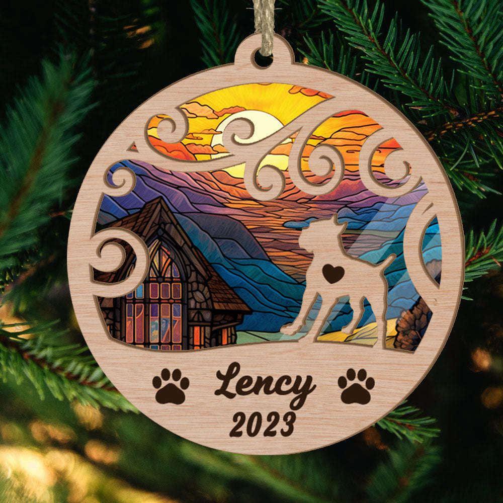 Custom Christmas Suncatcher Ornament Cane Corso - Christmas Ornaments Personalized Gift For Dog Lover - livanniespoon