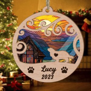 Custom Christmas Suncatcher Ornament Cavalier King Charles Spaniel - Christmas Ornaments Personalized Gift For Dog Lover - livanniespoon