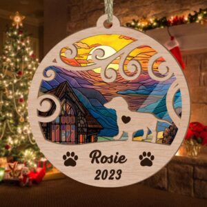 Custom Christmas Suncatcher Ornament Dachshund - Christmas Ornaments Personalized Gift For Dog Lover - livanniespoon
