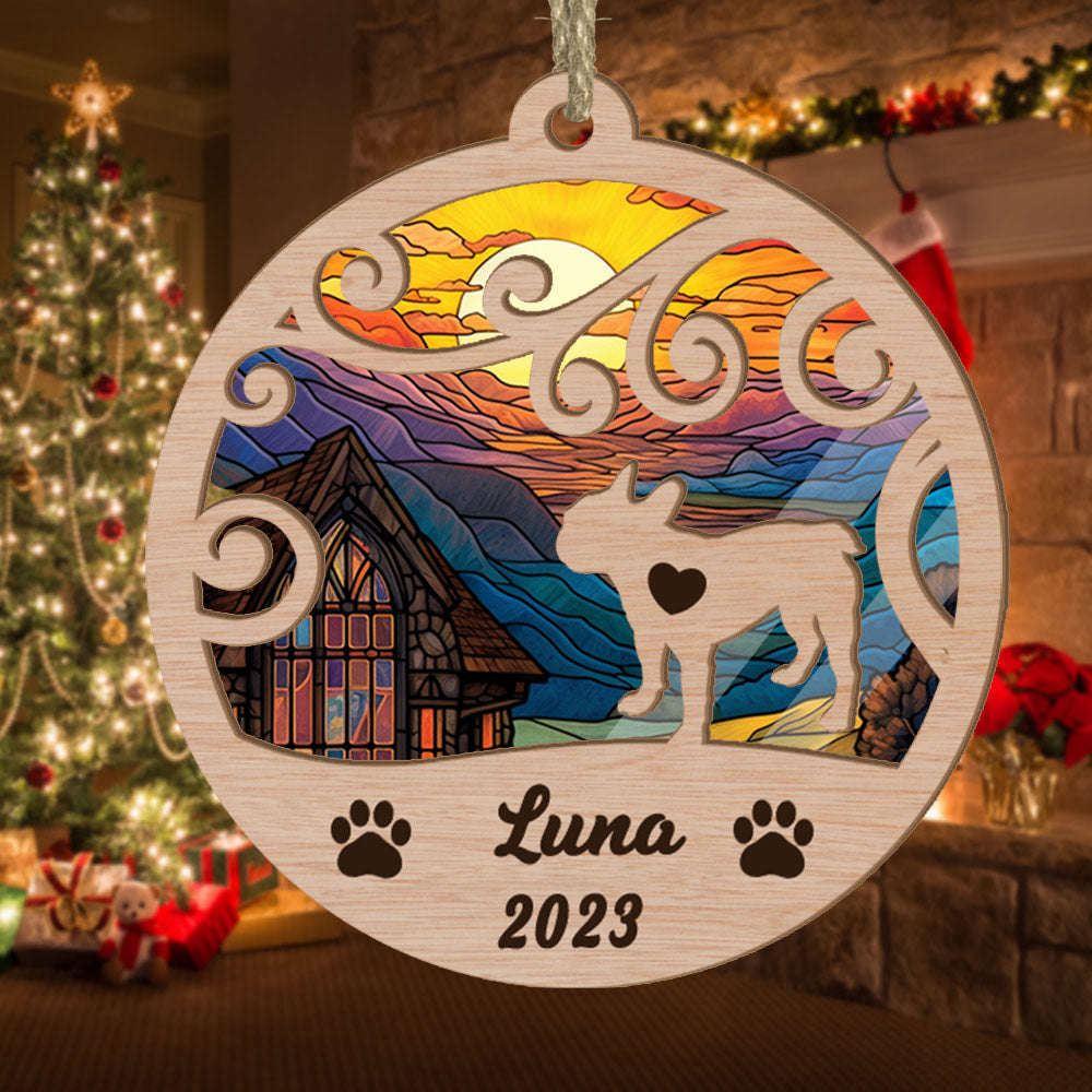 Custom Christmas Suncatcher Ornament French Bulldog - Christmas Ornaments Personalized Gift For Dog Lover - livanniespoon