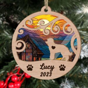 Custom Christmas Suncatcher Ornament Poodle - Christmas Ornaments Personalized Gift For Dog Lover - livanniespoon