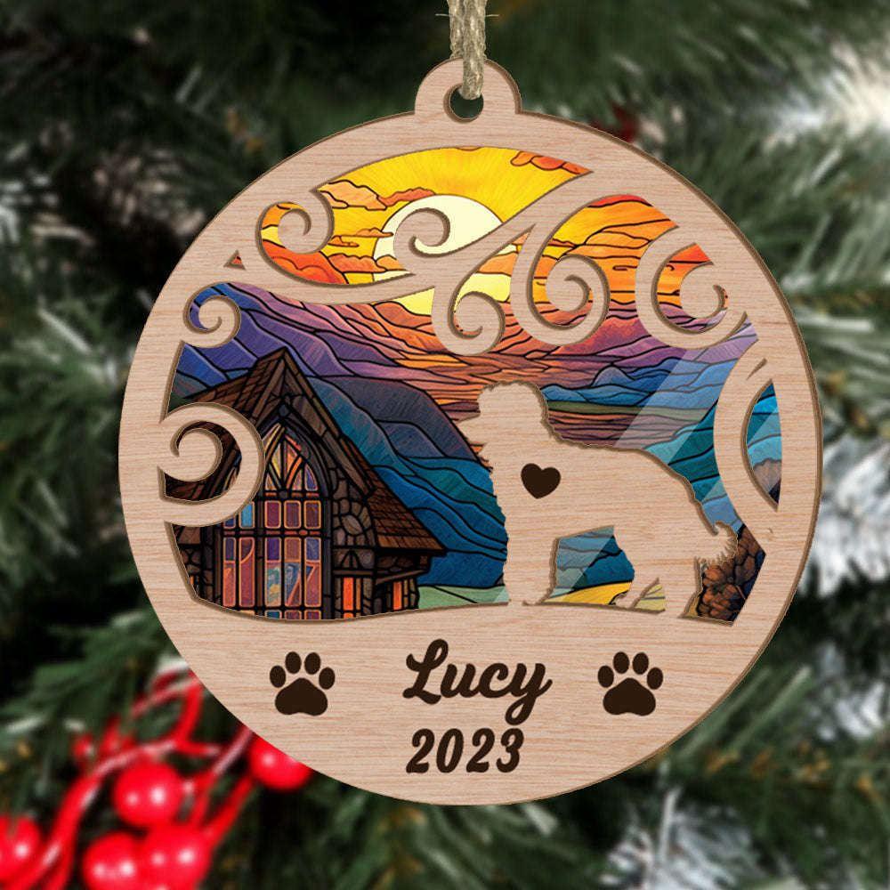 Custom Christmas Suncatcher Ornament Poodle - Christmas Ornaments Personalized Gift For Dog Lover - livanniespoon