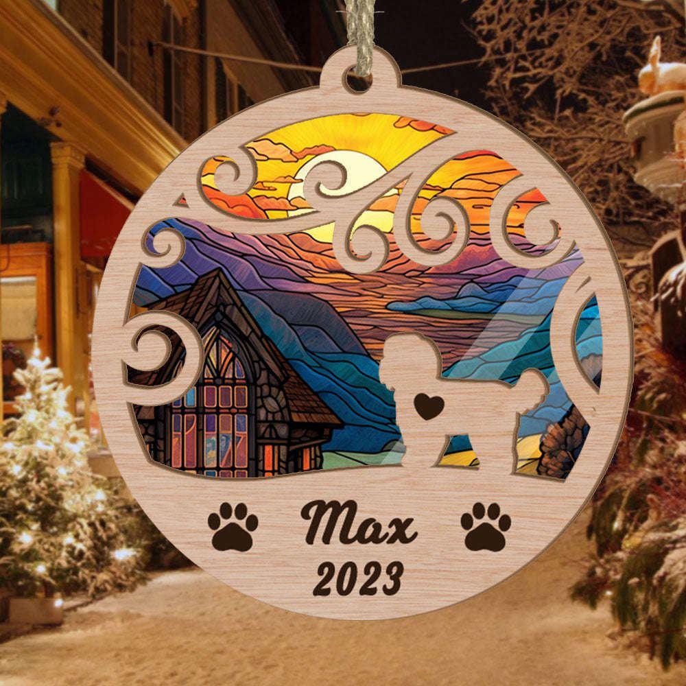 Custom Christmas Suncatcher Ornament Shih Tzu - Christmas Ornaments Personalized Gift For Dog Lover - livanniespoon