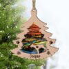 Custom Doberman Pinscher Pine Tree Christmas Suncatcher Ornament - Custom Christmas Ornaments Gift For Dog Lover - livanniespoon