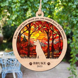 Custom Dog Suncatcher For Window Hanging - Custom Christmas Ornaments Gift For Dog Lover - livanniespoon