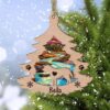 Custom Labrador Retriever Pine Tree Christmas Suncatcher Ornament - Custom Christmas Ornaments Gift For Dog Lover - livanniespoon