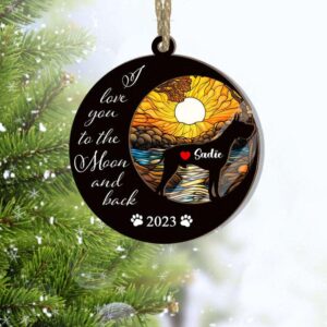 Great Dane Christmas Suncatcher Ornament - Christmas Ornaments Personalized Gift For Dog Lover - livanniespoon