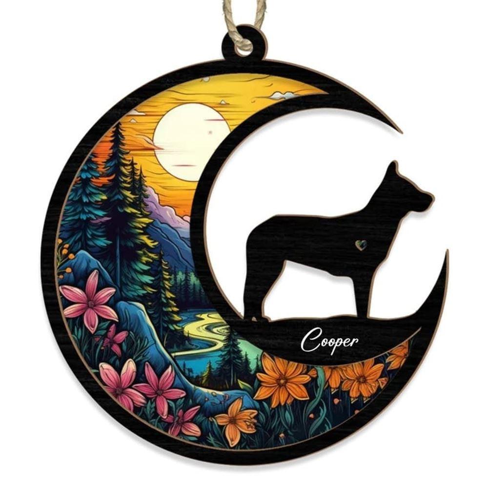 Loss Of Dog Sympathy Gift Personalized Belgian Malinois Memorial Suncatcher Ornament - Christmas Ornaments Personalized Gift For Dog Lover - livanniespoon