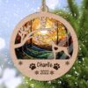 Personalized Boxer Cropped Ears Circle Branch Tree Christmas Suncatcher Ornament - Christmas Ornaments Personalized Gift For Dog Lover - livanniespoon