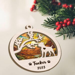 Personalized Cane Corso Christmas Suncatcher Ornament - Christmas Ornaments Personalized Gift For Dog Lover - livanniespoon