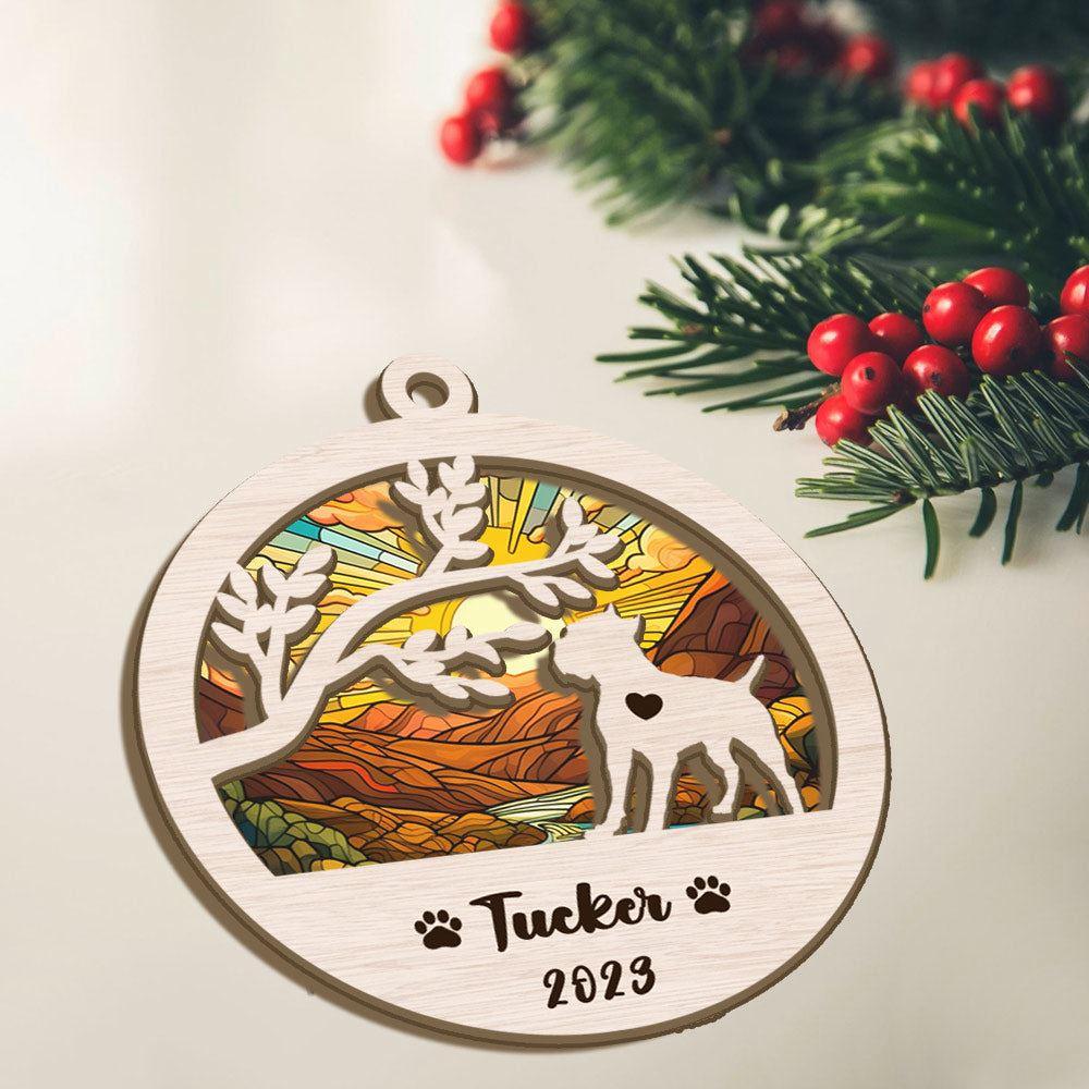 Personalized Cane Corso Christmas Suncatcher Ornament - Christmas Ornaments Personalized Gift For Dog Lover - livanniespoon