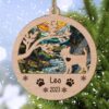 Personalized Chihuahua(Short Hair) Circle Branch Tree Christmas Suncatcher Ornament - Christmas Ornaments Personalized Gift For Dog Lover - livanniespoon