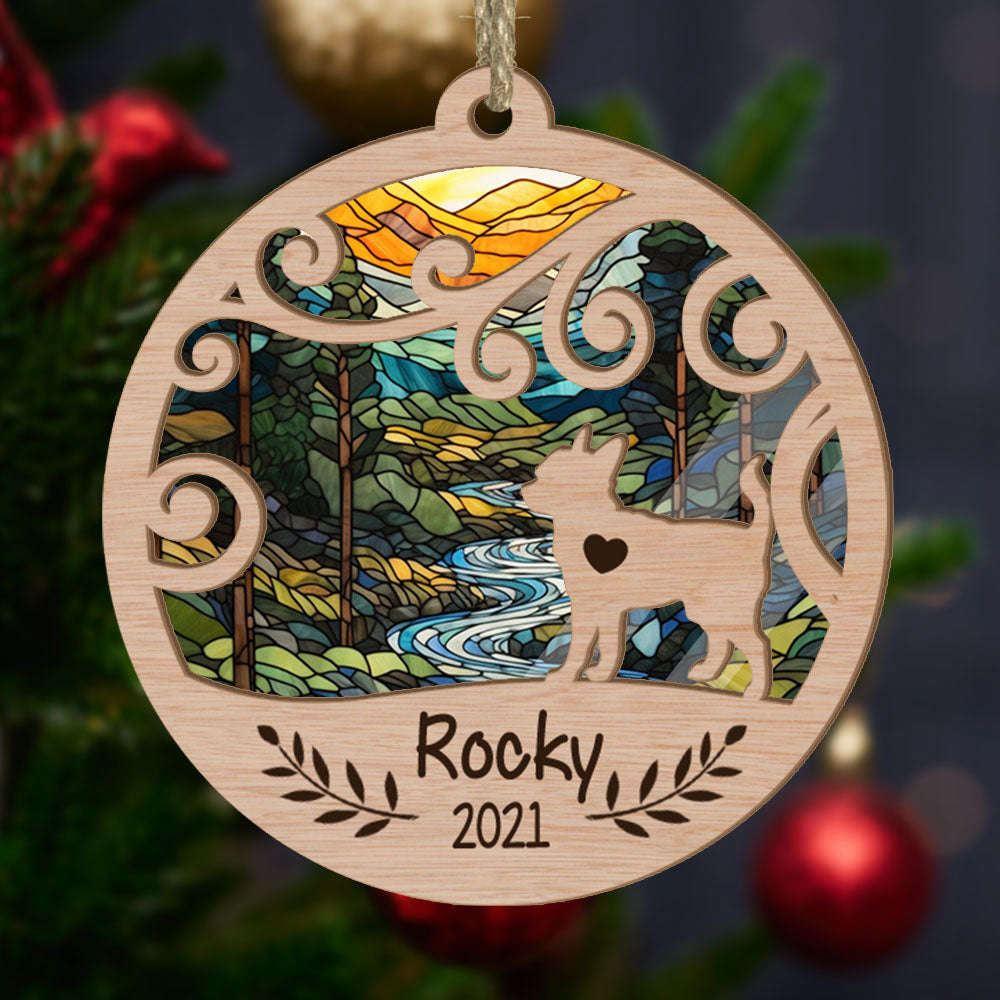 Personalized Chihuahua(Short Hair) Orna Christmas Suncatcher Ornament - Christmas Ornaments Personalized Gift For Dog Lover - livanniespoon