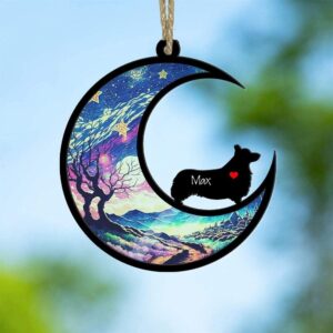 Personalized Corgi Memorial Suncatcher Ornament - Christmas Ornaments Personalized Gift For Dog Lover - livanniespoon