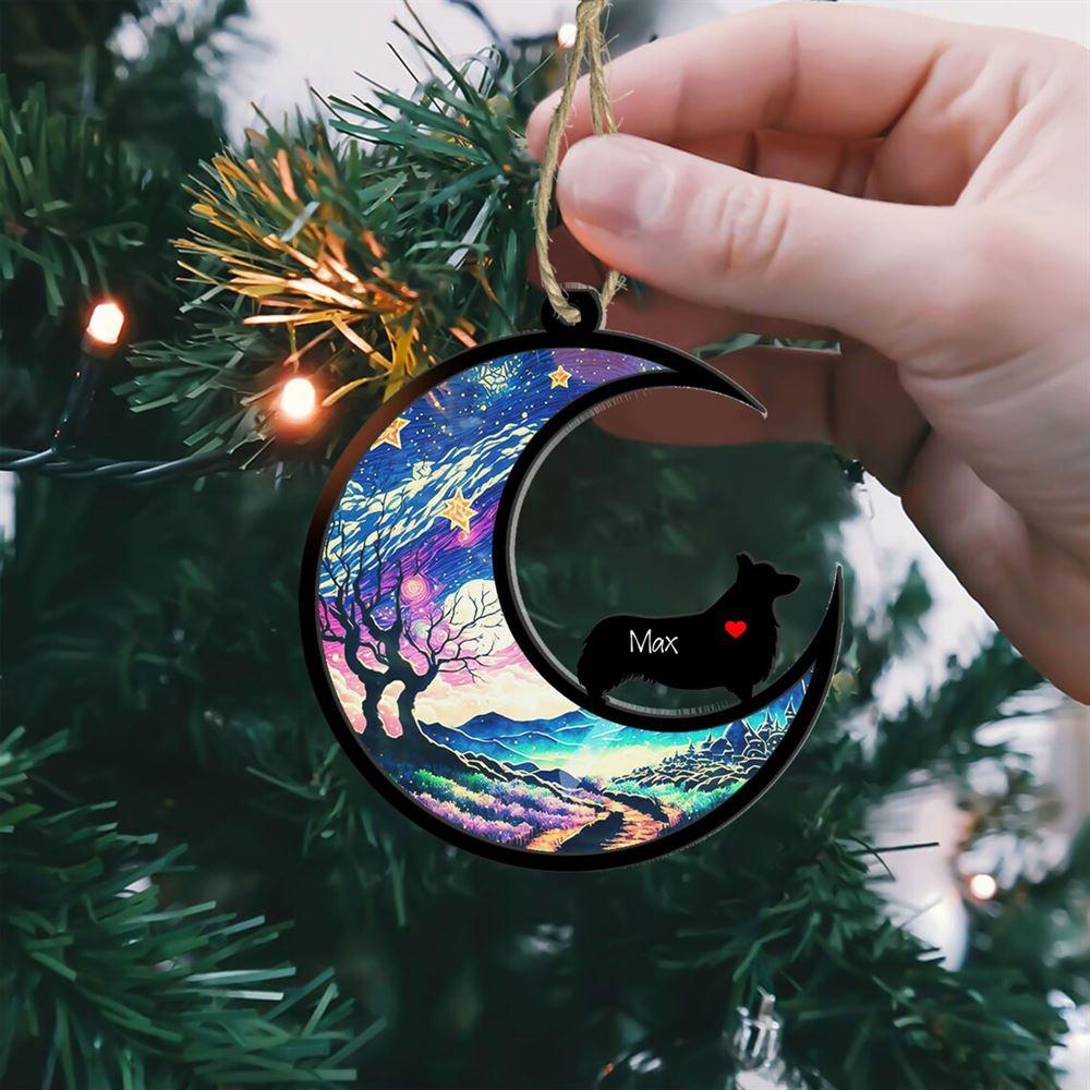 Personalized Corgi Memorial Suncatcher Ornament - Christmas Ornaments Personalized Gift For Dog Lover - livanniespoon - Image 3