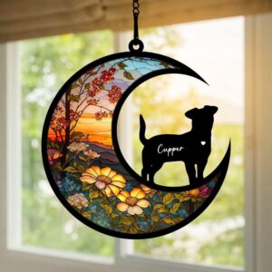 Personalized Dog Loss Memorial Suncatcher Ornament - Christmas Ornaments Personalized Gift For Dog Lover - livanniespoon