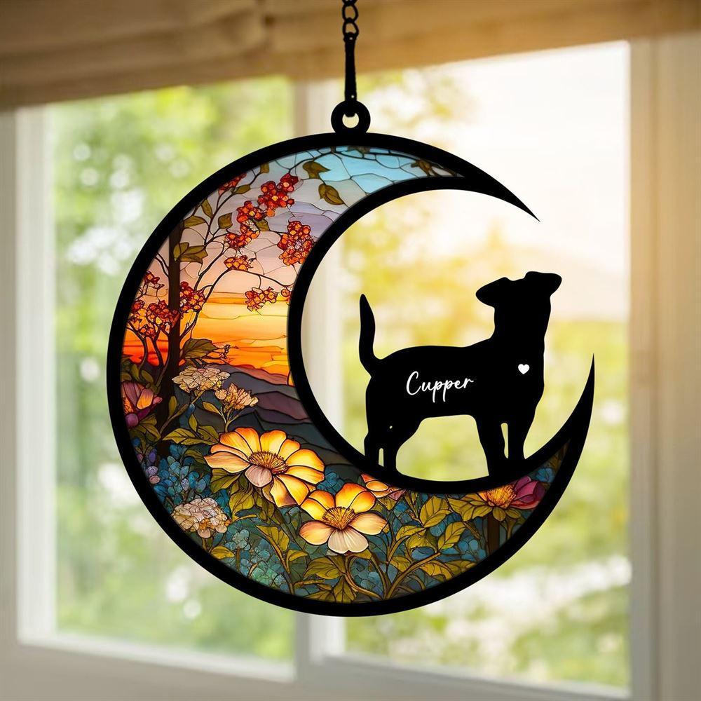 Personalized Dog Loss Memorial Suncatcher Ornament - Christmas Ornaments Personalized Gift For Dog Lover - livanniespoon