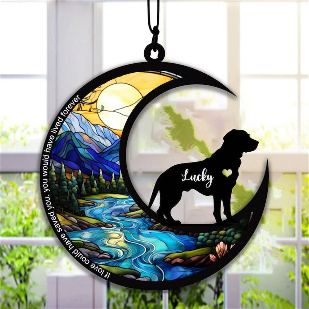 Personalized Dog Memorial Suncatcher Ornament Loss Of Pet Sympathy Gift - Christmas Ornaments Personalized Gift For Dog Lover - livanniespoon
